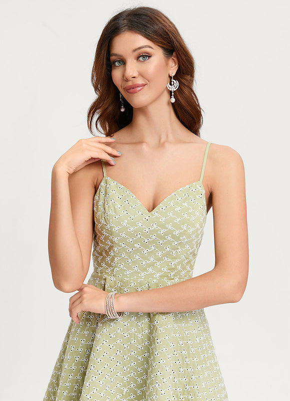 Robe De Soirée Courte Verte - gallery 2