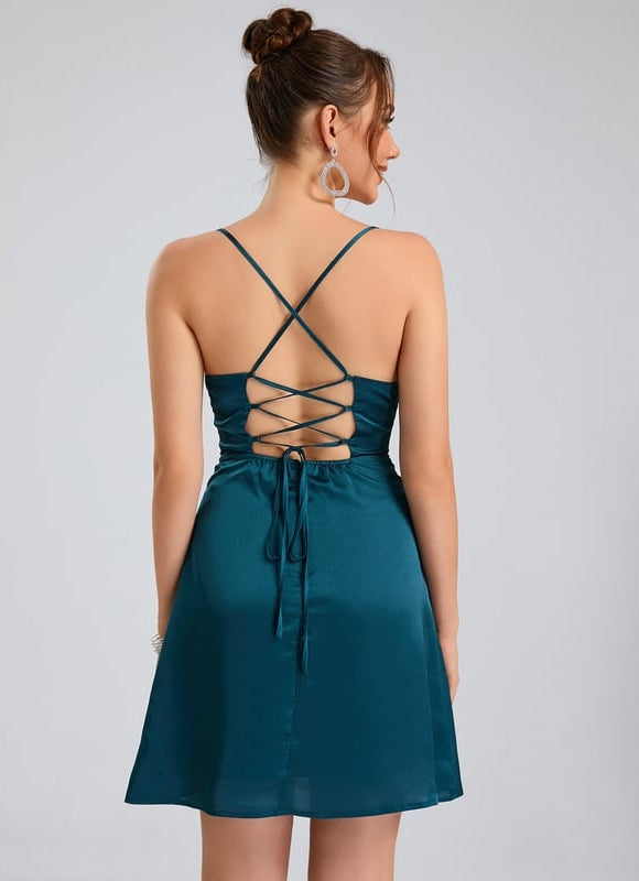 Robe Courte Éclat De Saphir - gallery 3