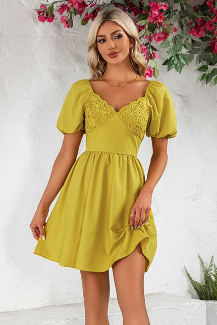 Robe Courte Jaune Vintage - gallery 1