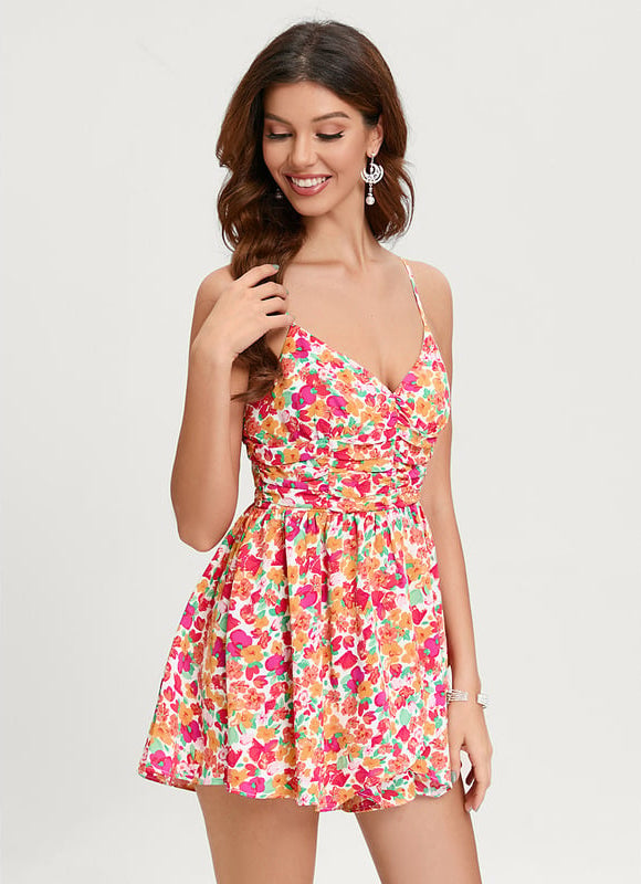 Robe Courte Florale Estivale - gallery 2