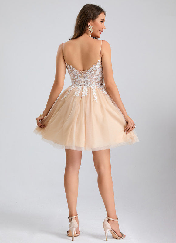 Robe Courte Rose Brodée - gallery 5