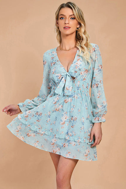 Robe Courte Fluo À Volants