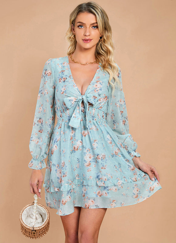 Robe Courte Fluo À Volants - gallery 6