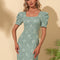 Robe Courte Fleurie En Polyester