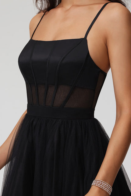 Robe Courte Cocktail Tulle Noir - gallery 8