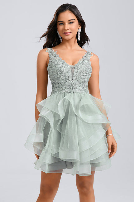 Robe Courte Cocktail En Tulle - gallery 6