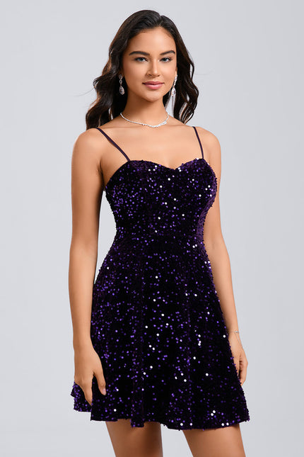 Robe Courte A Paillettes - gallery 3