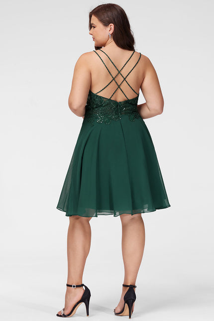 Robe Courte Évasée Brodée - gallery 7