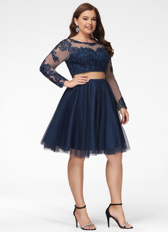 Robe Courte Tulle Marine - gallery 6