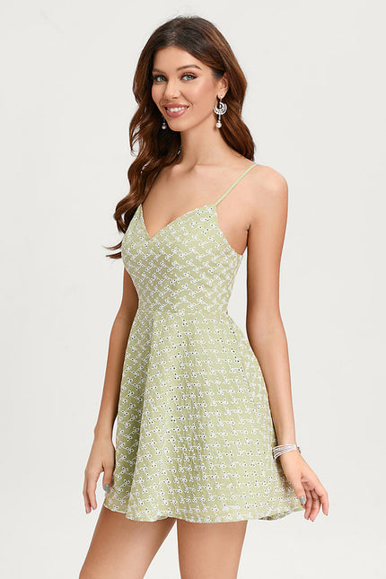 Robe De Soirée Courte Verte - gallery 1