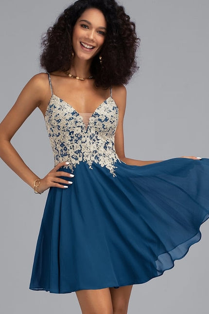 Robe Courte Vaporeuse Ornée