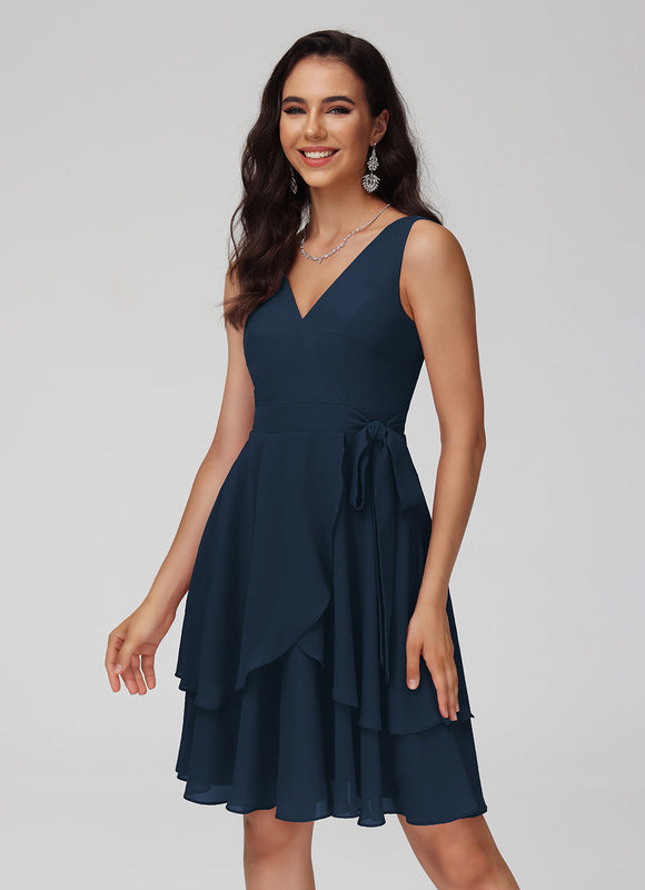 Robe Courte Mousseline Évasée - gallery 6