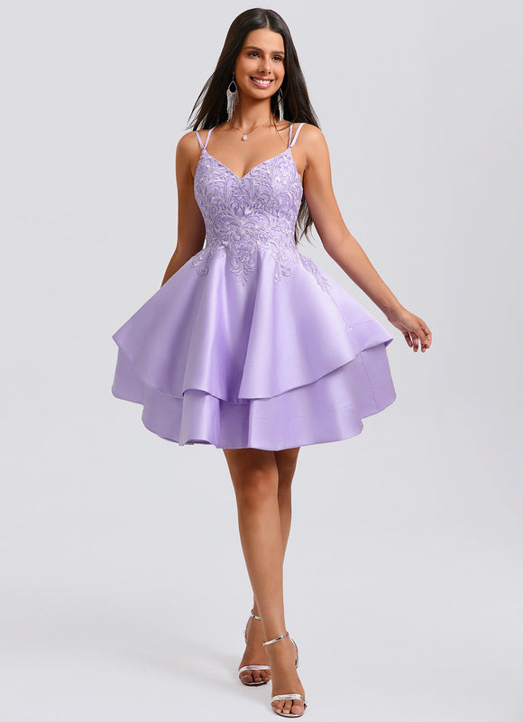 Robe Courte Lilas Élégante - gallery 4