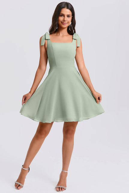 Robe Courte Encolure Carrée - gallery 1