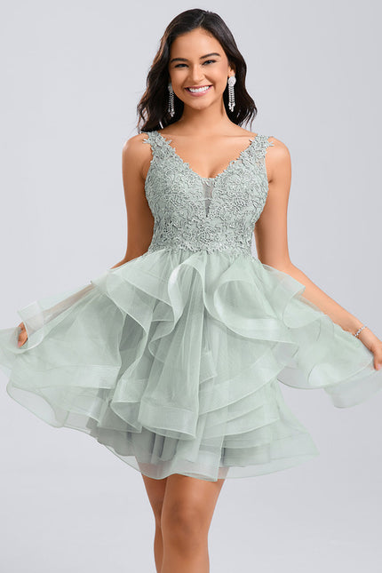 Robe Courte Cocktail En Tulle - gallery 2