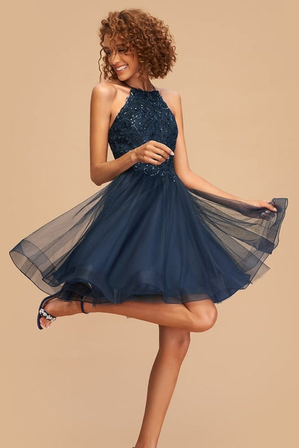 Robe Courte Festive En Tulle - gallery 1