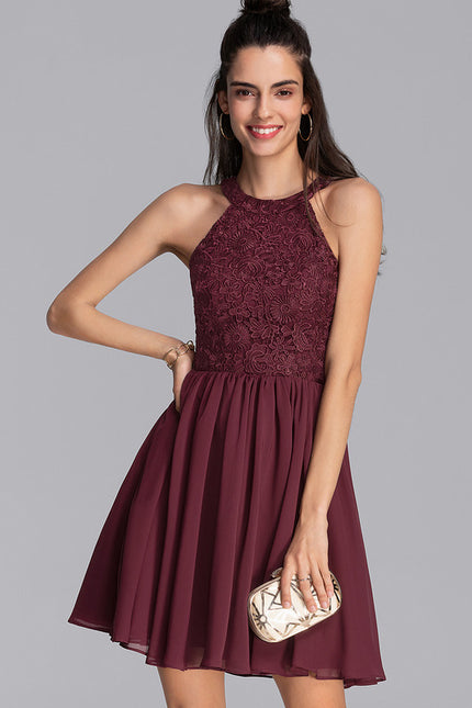 Robe De Soirée Courte Dentelle - gallery 4