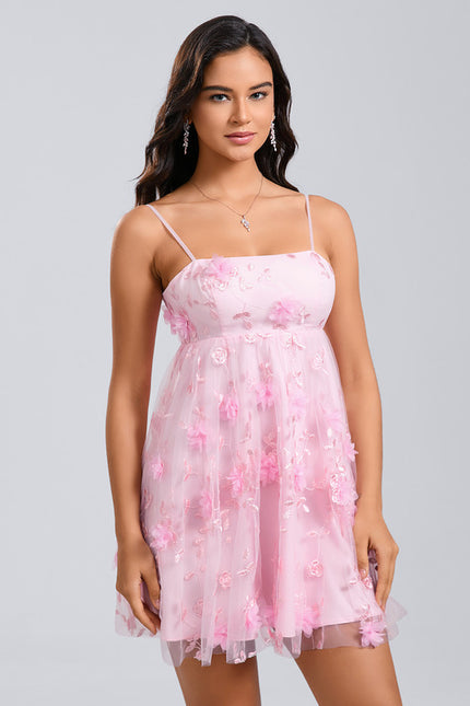Robe Courte En Tulle Floral - gallery 2