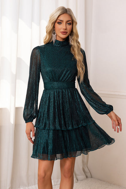 Robe Courte Émeraude À Volants - gallery 4