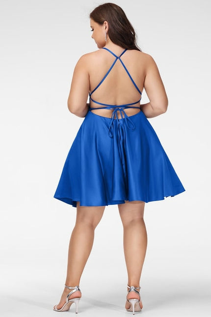 Robe Courte Rose Satinée - gallery 7