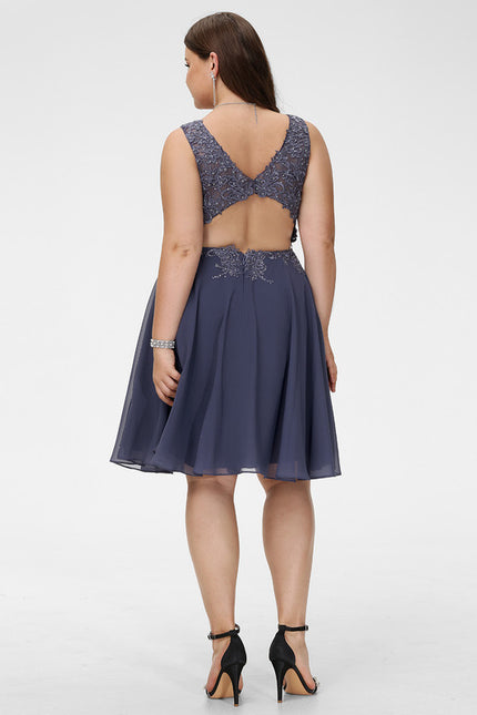 Robe Courte Encolure Ajourée - gallery 8