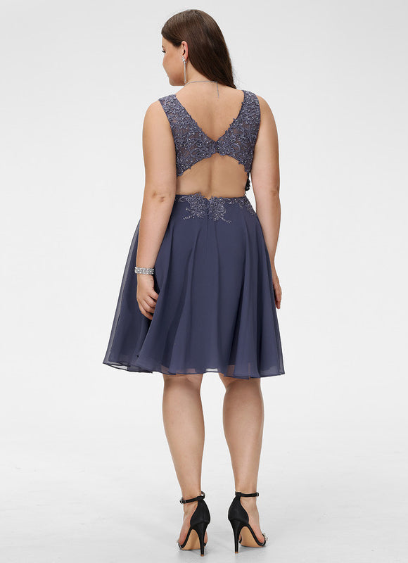 Robe Courte Encolure Ajourée - gallery 8