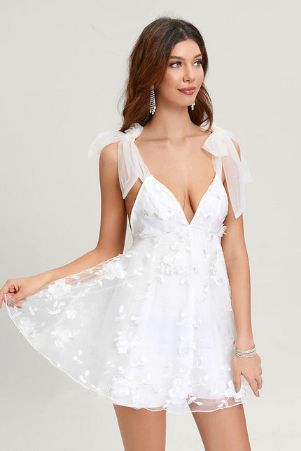 Robe Courte Tulle Florale - gallery 2