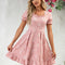 Robe Courte Rose Florale