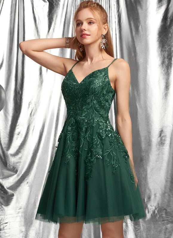 Robe Courte Tulle Embellie