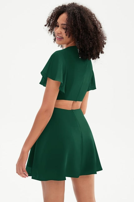 Robe Col Rond Manche Courte - gallery 4
