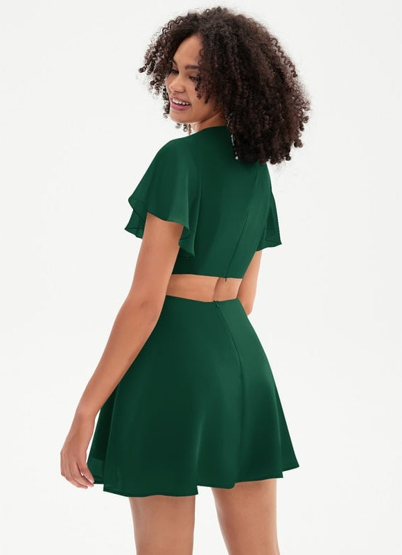Robe Col Rond Manche Courte - gallery 4