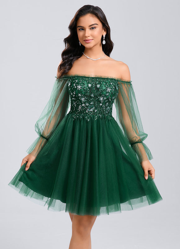 Robe Courte Epaule Dénudée - gallery 1
