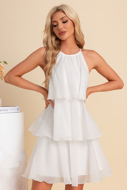 Robe Dos Nu Blanche Courte - gallery 3