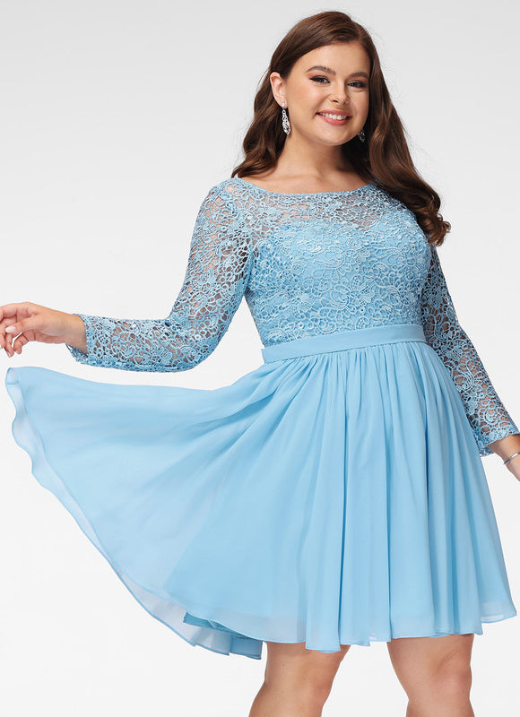 Robe De Soirée Courte Dentelle - gallery 4