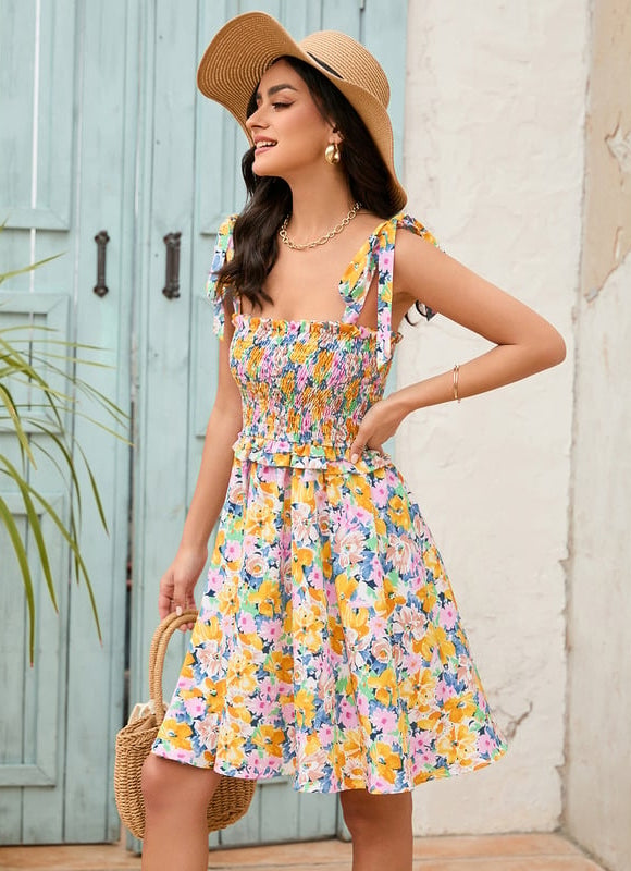 Robe Courte Fleuri Bohème