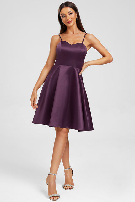 Robe Satin Soirée Courte - gallery 2