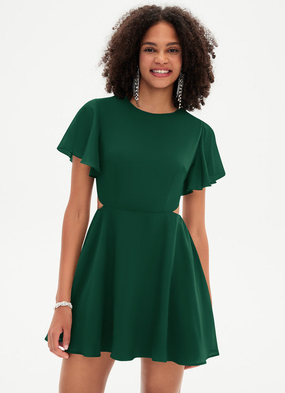 Robe Col Rond Manche Courte - gallery 3