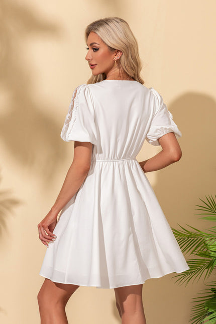 Robe Droite Courte Col V - gallery 5