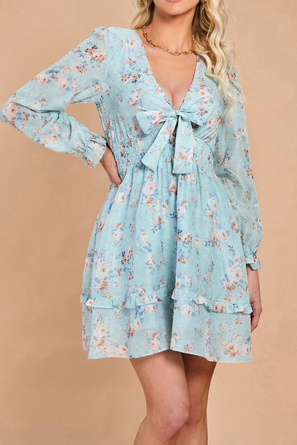 Robe Courte Fluo À Volants - gallery 4
