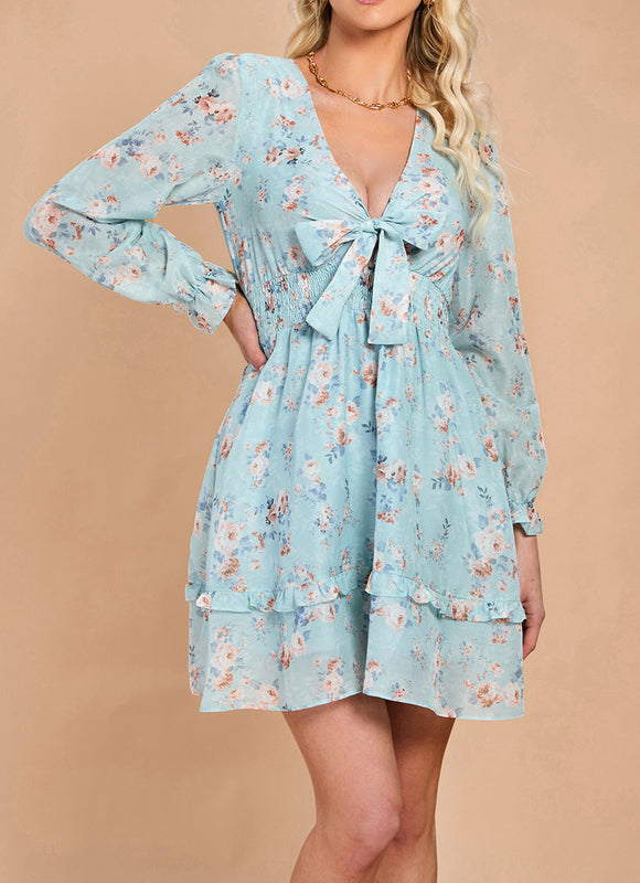 Robe Courte Fluo À Volants - gallery 4
