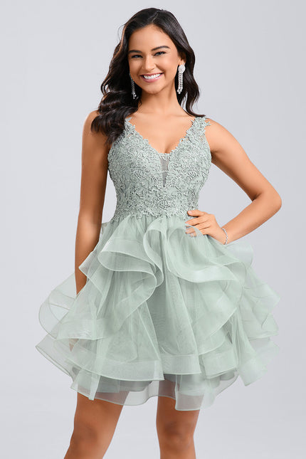 Robe Courte Cocktail En Tulle