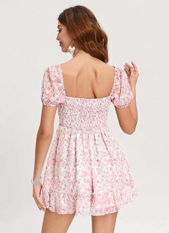 Robe Courte Évasée Pastel - gallery 5
