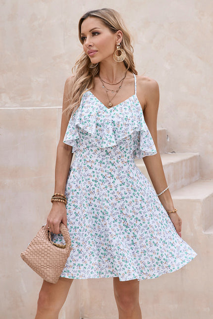 Robe Courte Estivale À Volants - gallery 2