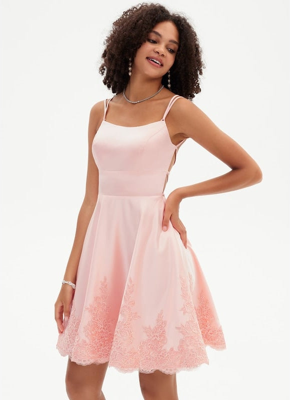 Robe Courte Rose Délicate - gallery 5