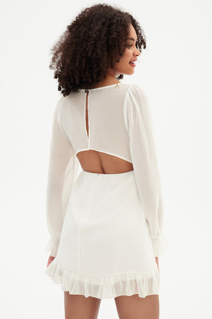 Robe Fluide Mousseline Courte - gallery 5