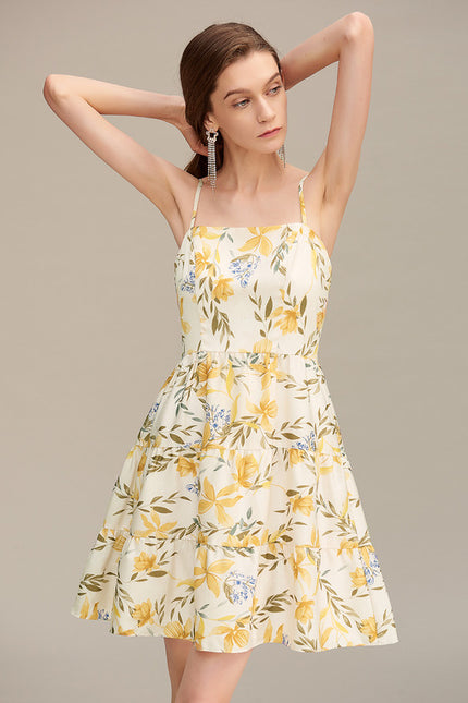 Robe Courte À Carreaux Légère - gallery 1