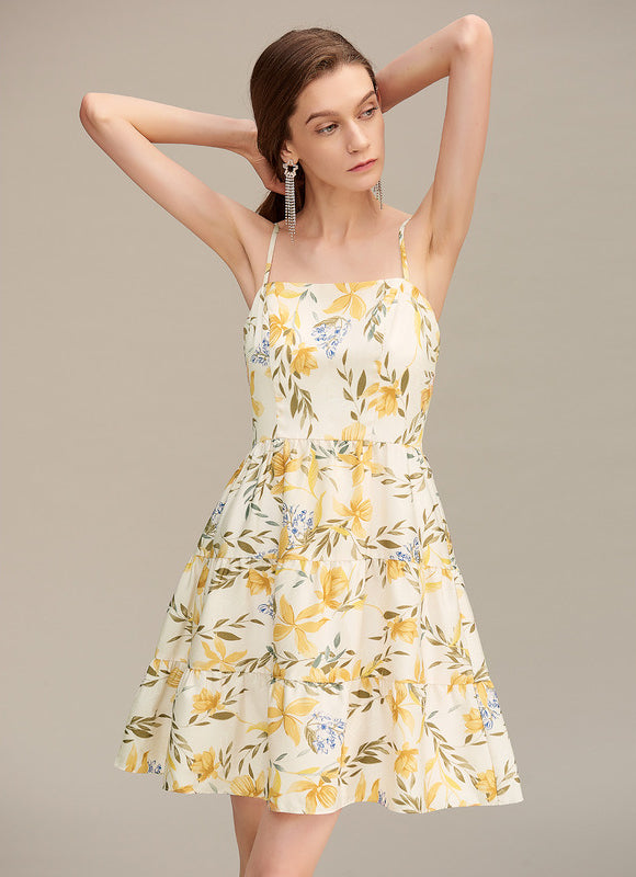 Robe Courte À Carreaux Légère - gallery 1