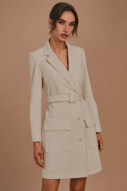 Robe Courte Blazer Beige - gallery 3