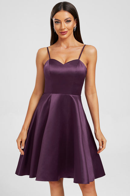 Robe Satin Soirée Courte