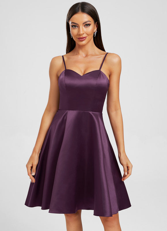 Robe Satin Soirée Courte